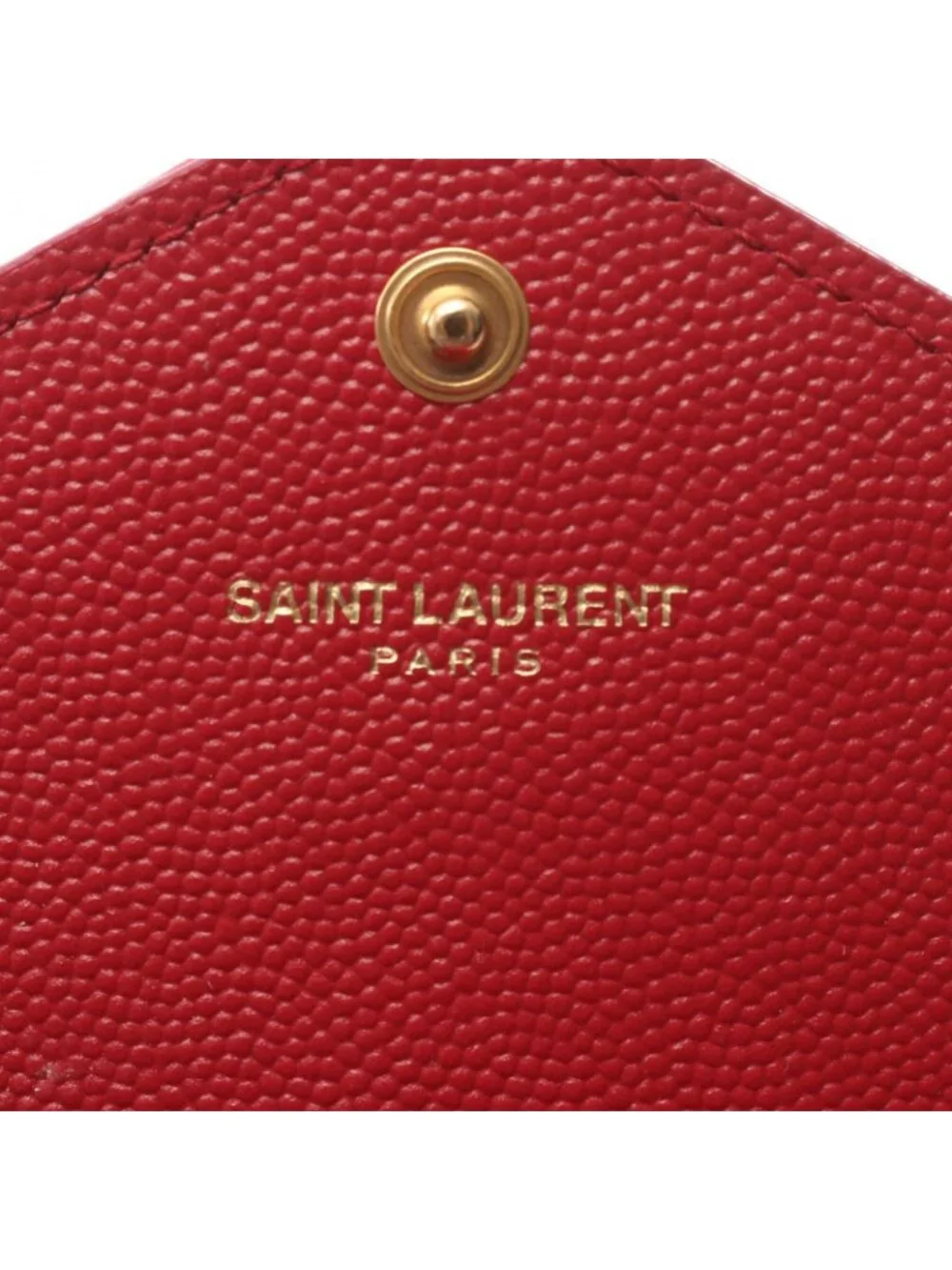 ★SOLD★ Saint Laurent Paris Card Case Monogram Red Leather Passport - Picture 4 of 9